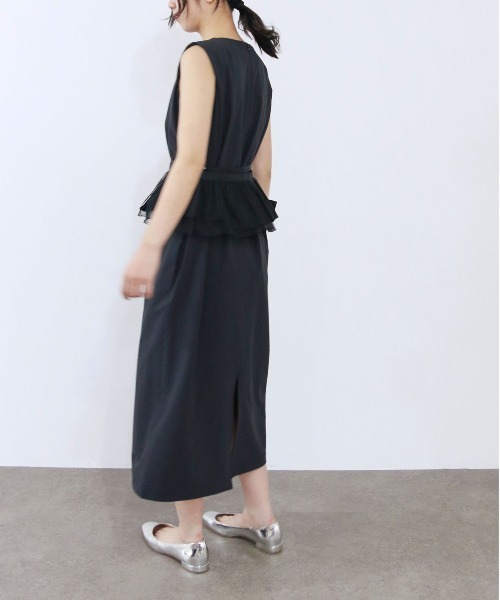 トレマーズ　⭐︎ぽろりん⭐︎さん専用 セール】4wayラッフルプリーツストレッチタフタドレス（ドレス
