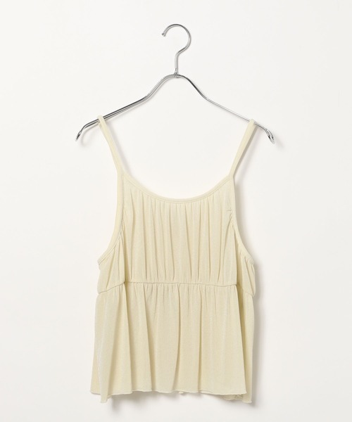 BAYFLOW（ベイフロー）の「[前後で着られる]2WAYラメキャミビスチェ（キャミソール・レディース・グレー/オフホワイト/ライトブルー/ブラック・FREE）」の16枚目の写真