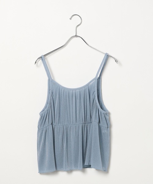 BAYFLOW（ベイフロー）の「[前後で着られる]2WAYラメキャミビスチェ（キャミソール・レディース・グレー/オフホワイト/ライトブルー/ブラック・FREE）」の19枚目の写真
