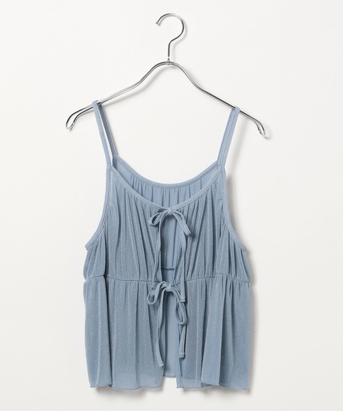 BAYFLOW（ベイフロー）の「[前後で着られる]2WAYラメキャミビスチェ（キャミソール・レディース・グレー/オフホワイト/ライトブルー/ブラック・FREE）」の20枚目の写真