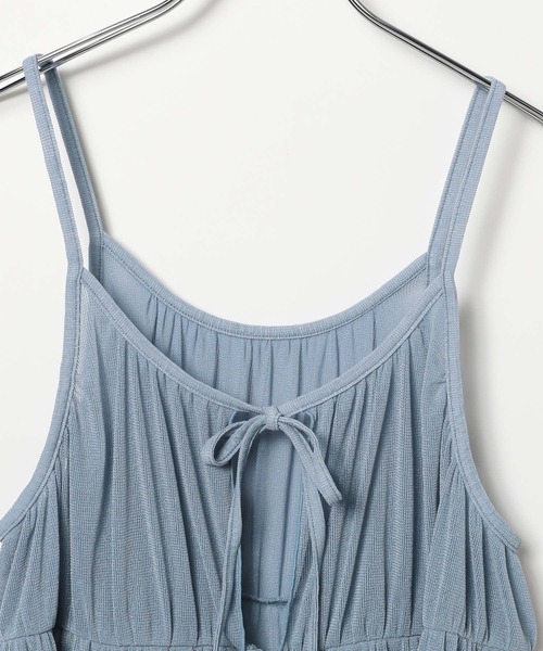 BAYFLOW（ベイフロー）の「[前後で着られる]2WAYラメキャミビスチェ（キャミソール・レディース・グレー/オフホワイト/ライトブルー/ブラック・FREE）」の22枚目の写真