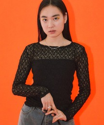 LIENCOEUR | ミニフラワーレーストップス(Tシャツ/カットソー)