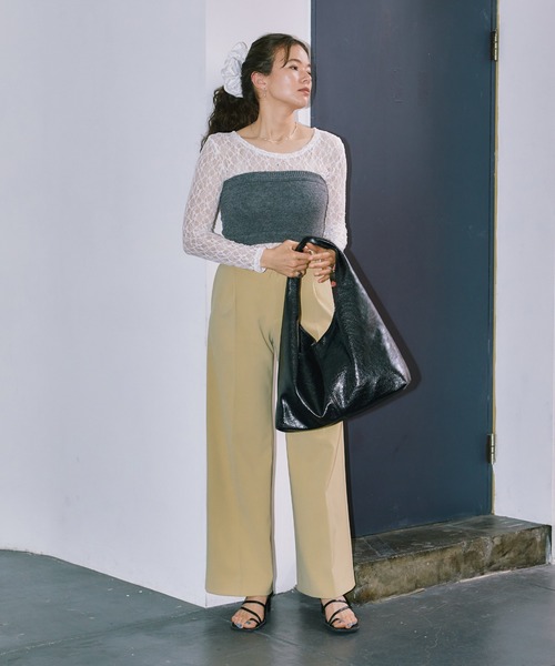 LIENCOEUR(リアンクール)の「ミニフラワーレーストップス(Tシャツ/カットソー・レディース・ホワイト/ブラック・FREE)」の19枚目の写真