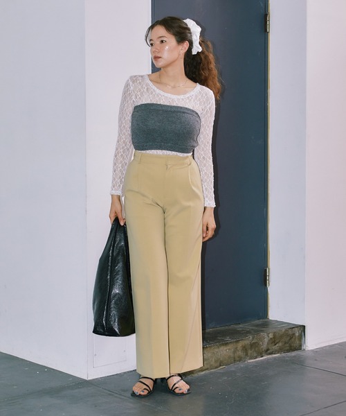 LIENCOEUR(リアンクール)の「ミニフラワーレーストップス(Tシャツ/カットソー・レディース・ホワイト/ブラック・FREE)」の20枚目の写真