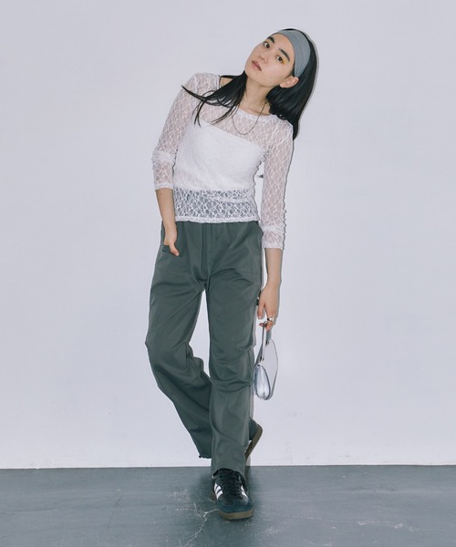 LIENCOEUR(リアンクール)の「ミニフラワーレーストップス(Tシャツ/カットソー・レディース・ホワイト/ブラック・FREE)」の11枚目の写真