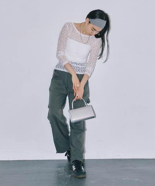 LIENCOEUR(リアンクール)の「ミニフラワーレーストップス(Tシャツ/カットソー・レディース・ホワイト/ブラック・FREE)」の12枚目の写真