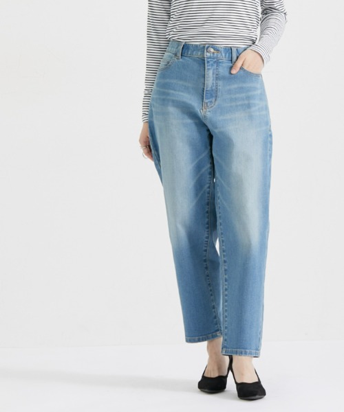 Petitjo（プッチージョ）の「小さいサイズ　すごく伸びるテーパードデニムパンツ　低身長さん・小柄女性（デニムパンツ・レディース・ネイビー/ブルー系・58/61/64/67）」の15枚目の写真