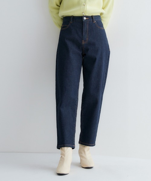Petitjo（プッチージョ）の「小さいサイズ　すごく伸びるテーパードデニムパンツ　低身長さん・小柄女性（デニムパンツ・レディース・ネイビー/ブルー系・58/61/64/67）」の20枚目の写真