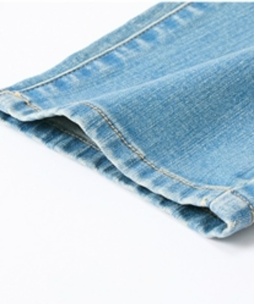 Petitjo（プッチージョ）の「小さいサイズ　すごく伸びるテーパードデニムパンツ　低身長さん・小柄女性（デニムパンツ・レディース・ネイビー/ブルー系・58/61/64/67）」の14枚目の写真