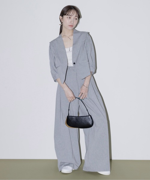 Eimee Law(エイミーロウ)の「ツータックハイウエストワイドパンツ(その他パンツ・レディース・グレー/ブラック/ベージュ・M)」の5枚目の写真