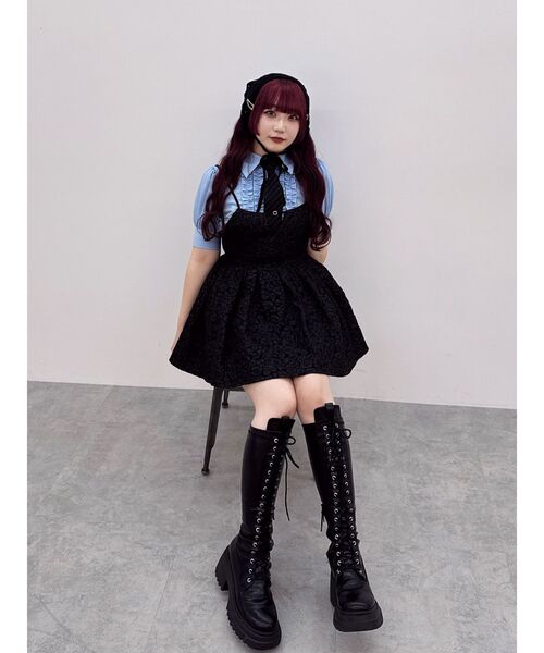 cen. ジャガードキャミチュニック　黒 限界価格♡cen.✨ジャガードキャミチュニック ワンピース