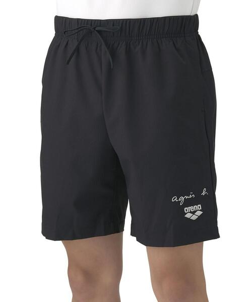 美品♪agnis b × arena  コラボ　ハーフパンツ agnes b. x arena ウィンドショートパンツ｜はっ水 -デサント