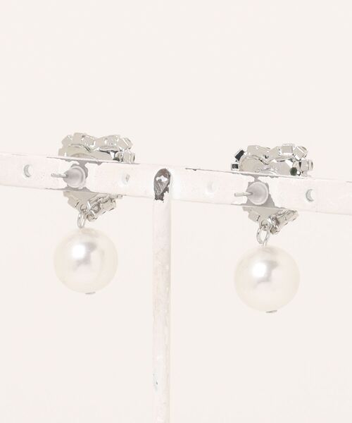 VIBGYOR(ヴィブジョー)の「【MUURABBTI】ハートビジューのパールピアス(MA)(ピアス(両耳用)・レディース・グリーン/ピンク系その他/ブルー/ブラック/レッド・FREE)」の6枚目の写真