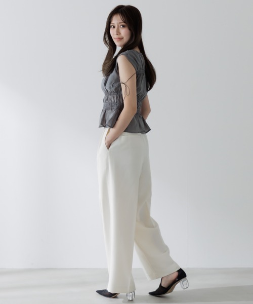 超人気の雑貨店 shirring blouse（シャーリングブラウス）（シャツ/ブラウス トップス