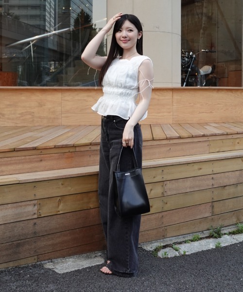 SENEE（セニー）の「shirring blouse（シャーリングブラウス）（シャツ/ブラウス・レディース・グレー/ホワイト・FREE）」の18枚目の写真