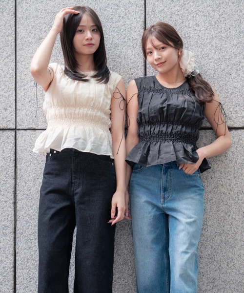 SENEE（セニー）の「shirring blouse（シャーリングブラウス）（シャツ/ブラウス・レディース・グレー/ホワイト/ブラック/アイボリー・FREE）」の11枚目の写真