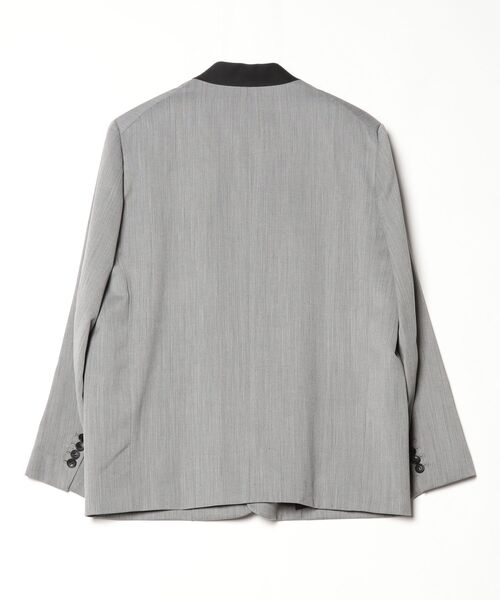 CINOH（チノ）の「SUMMER WOOL NO COLLAR JACKET（ノーカラージャケット・メンズ・ブラック/グレー・44/46/48）」の15枚目の写真