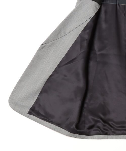 CINOH（チノ）の「SUMMER WOOL NO COLLAR JACKET（ノーカラージャケット・メンズ・ブラック/グレー・44/46/48）」の16枚目の写真