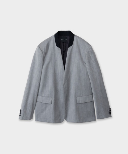 SUMMER WOOL NO COLLAR JACKET（ノーカラージャケット）｜CINOH