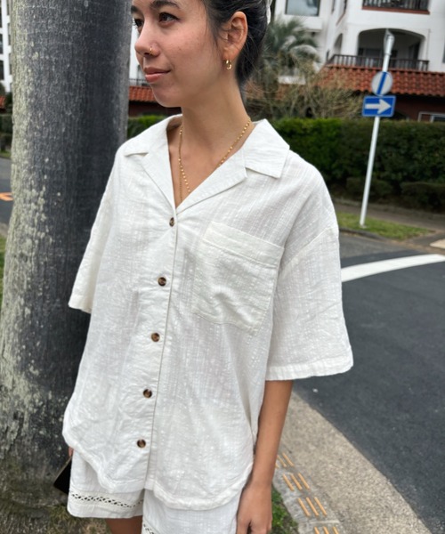 ROXY(ロキシー)の「SALTY SEA /ロキシーリネンショートパンツ(その他パンツ・レディース・ホワイト・X-SMALL/SMALL/MEDIUM)」の6枚目の写真