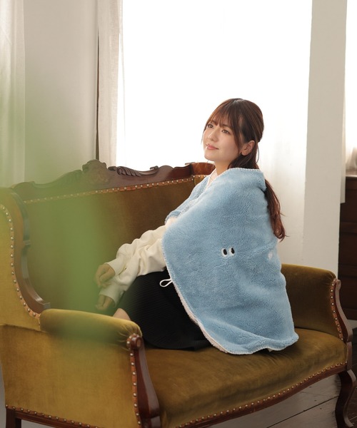 モンスター 3way ブランケット 防寒 節電 ボア コンパクト 刺繍