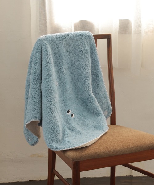 モンスター 3way ブランケット 防寒 節電 ボア コンパクト 刺繍