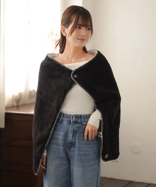 セール】モンスター 3way ブランケット 防寒 節電 ボア コンパクト