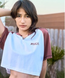 RVCA レディース TAOS CROPPED RAGLAN ST Tシャツ 【2025年夏モデル】/ルーカラグランスリーブクロップド丈半袖Tシャツ