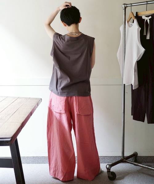 JOURNAL STANDARD LUXE(ジャーナルスタンダード ラックス)の「【Dolly's CLOSET】TANK(タンクトップ・レディース・チャコールグレー/ピンク系その他・FREE)」の4枚目の写真