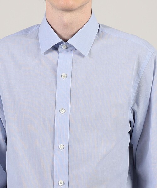 TOMORROWLAND (トゥモローランド)の「200/2 コットンシアサッカー ショートポイント ワイドスプレッド シャツ(シャツ/ブラウス・メンズ・グレー系その他/ホワイト/ブルー系その他・XS/S/M/L)」の8枚目の写真