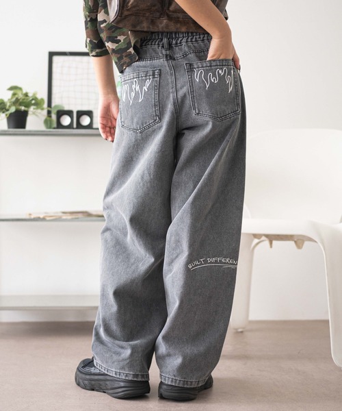 ワイプロジェクト YPROJECT 24AW フロント刺繍デニムパンツ