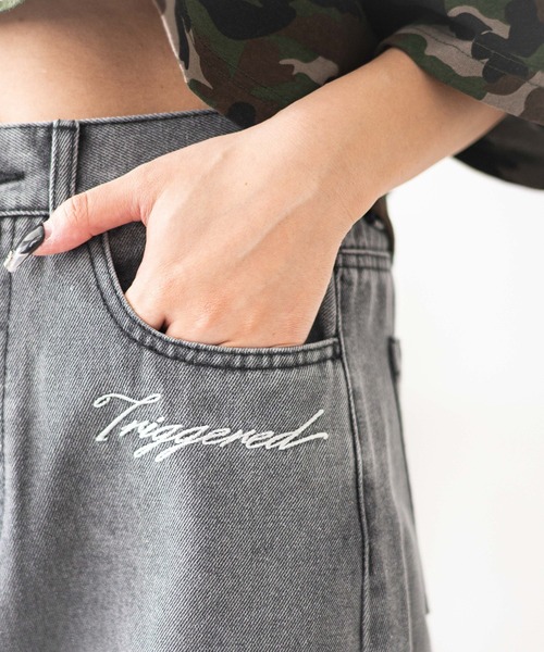 Supplier 刺繍ロゴデニム SUPPLIER (サプライヤー) BONE EMBROIDERY WASHED DENIM GRAY