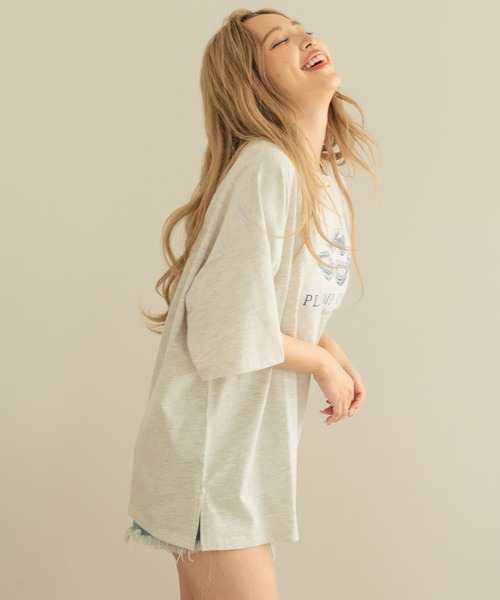 anap mimpi(アナップミンピ)の「オイスタープリント半袖オーバーサイズTシャツ(Tシャツ/カットソー・レディース・キナリ/オートミール/ブラック・FREE)」の10枚目の写真