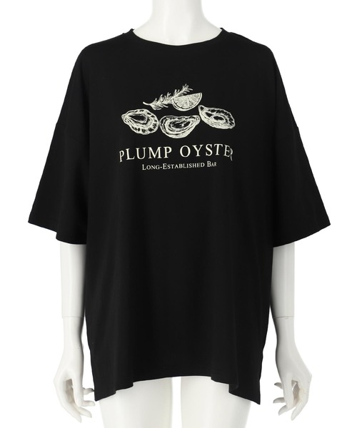 anap mimpi(アナップミンピ)の「オイスタープリント半袖オーバーサイズTシャツ(Tシャツ/カットソー・レディース・キナリ/オートミール/ブラック・FREE)」の18枚目の写真