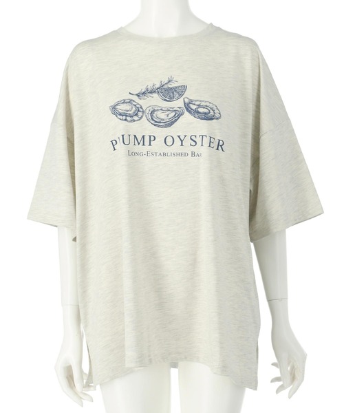 anap mimpi(アナップミンピ)の「オイスタープリント半袖オーバーサイズTシャツ(Tシャツ/カットソー・レディース・キナリ/オートミール/ブラック・FREE)」の19枚目の写真