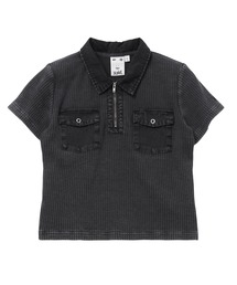 X-girl 半袖 ポロシャツ X-girl（エックスガール）の「LOGO S/S BIG POLO SHIRT