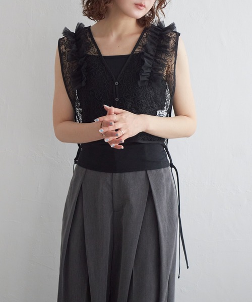 セール】コード刺繍レースジレ（ベスト）｜notch.（ノッチ）の
