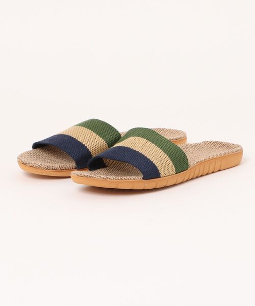 and it_（アンドイット）の「マルチボーダーベルトジュートサンダル（サンダル・レディース・ブラウン/ネイビー/レッド・MENS/M/L）」の3枚目の写真