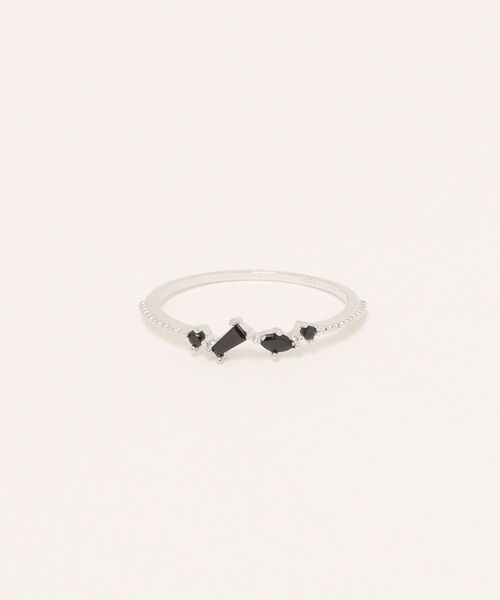 Scrap Book（スクラップブック）の「【Scrap Book】SV925　オニキスパーツリングSV（リング・レディース・シルバー・11/13/15 /9）」の4枚目の写真