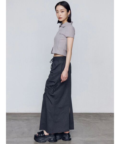 tシャツ リブカッティングショートスリーブトップ レディース セール】リブカッティングショートスリーブトップ（Tシャツ