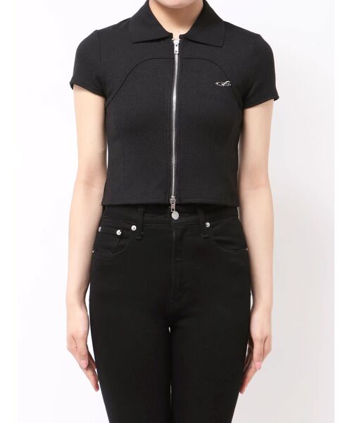 EMODA（エモダ）の「リブカッティングショートスリーブトップ（Tシャツ/カットソー・レディース・ホワイト/ブラウン/グレー/ブラック・FREE）」の17枚目の写真