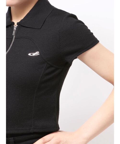 EMODA（エモダ）の「リブカッティングショートスリーブトップ（Tシャツ/カットソー・レディース・ホワイト/ブラウン/グレー/ブラック・FREE）」の13枚目の写真