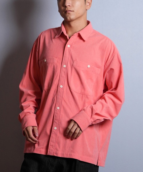 【希少】神戸ローレル長袖コーデュロイシャツ♡可愛い手編みセーターのモチーフ♡レア 選べる2丈]コーデュロイシャツ [C5629] | トップス全品送料無料