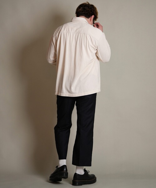 ムラサキスポーツ（ムラサキスポーツ）の「【ムラサキスポーツ限定】DEAR LAUREL/ディアローレル 長袖 シャツ コーデュロイ 無地 シンプル CORDUROY SHIRT D25F-2602（シャツ/ブラウス・メンズ・ピンク/サックスブルー/ブラック/ホワイト・L/M/XL）」の9枚目の写真