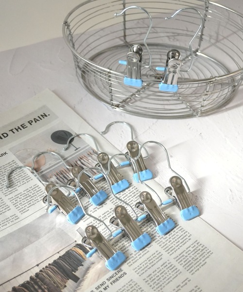 Port(ポート)の「【 Port / ポート 】 10個セット ハンギング クリップ(収納グッズ・レディース・アイボリー/ブラック/ブルー/ピンク・FREE)」の3枚目の写真