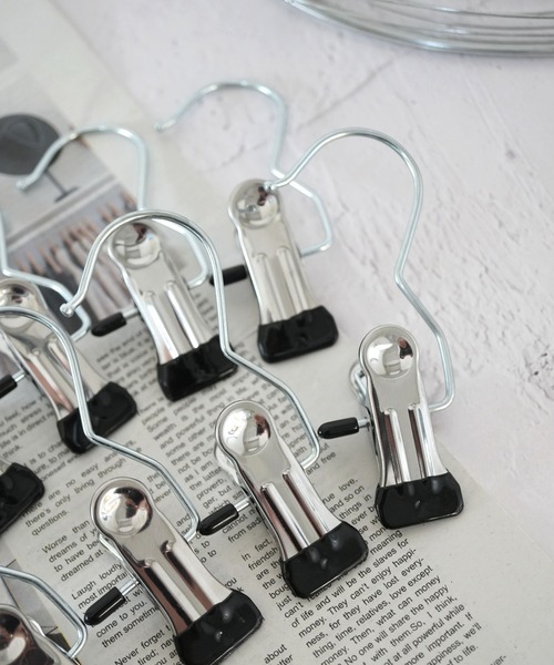 Port(ポート)の「【 Port / ポート 】 10個セット ハンギング クリップ(収納グッズ・レディース・アイボリー/ブラック/ブルー/ピンク・FREE)」の1枚目の写真