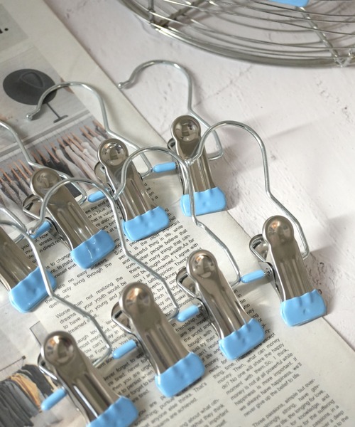 Port(ポート)の「【 Port / ポート 】 10個セット ハンギング クリップ(収納グッズ・レディース・アイボリー/ブラック/ブルー/ピンク・FREE)」の9枚目の写真