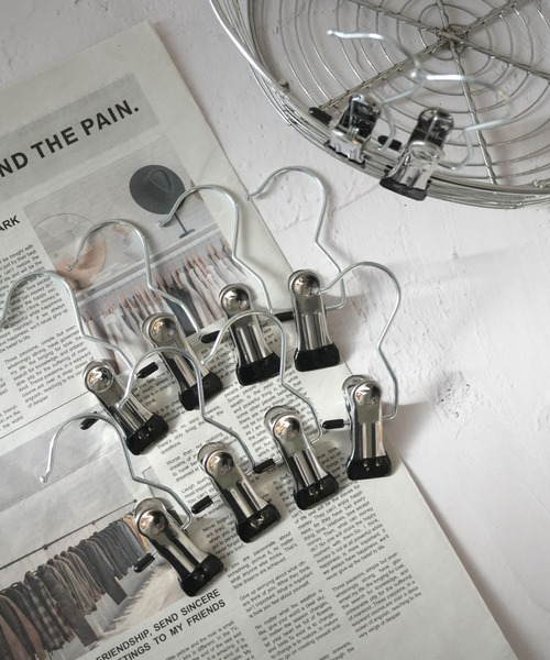 Port(ポート)の「【 Port / ポート 】 10個セット ハンギング クリップ(収納グッズ・レディース・アイボリー/ブラック/ブルー/ピンク・FREE)」の7枚目の写真