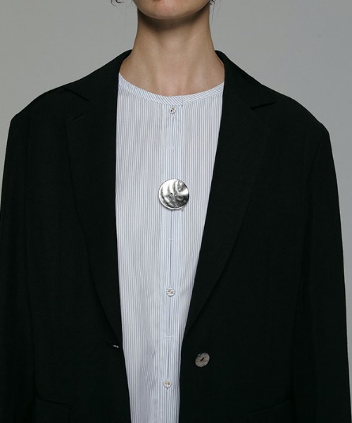 ETRE TOKYO(エトレトウキョウ)の「SANTEトリアセリネンエアリージャケット(テーラードジャケット・レディース・ネイビー/アイボリー/ブラック・S/M)」の13枚目の写真