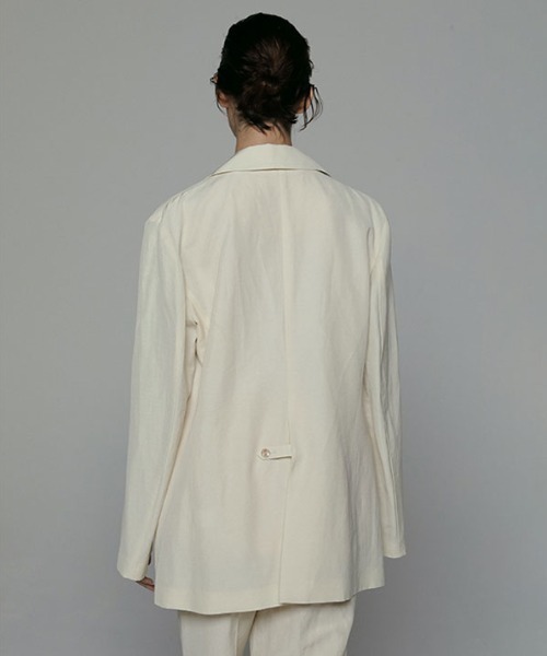 ETRE TOKYO(エトレトウキョウ)の「SANTEトリアセリネンエアリージャケット(テーラードジャケット・レディース・ネイビー/アイボリー/ブラック・S/M)」の11枚目の写真